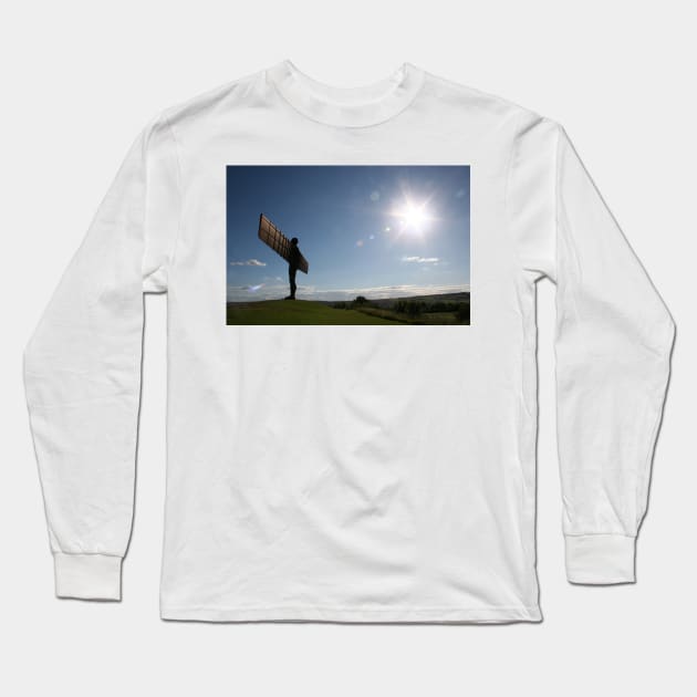 Angel at Sunset Time Long Sleeve T-Shirt by JohnDalkin